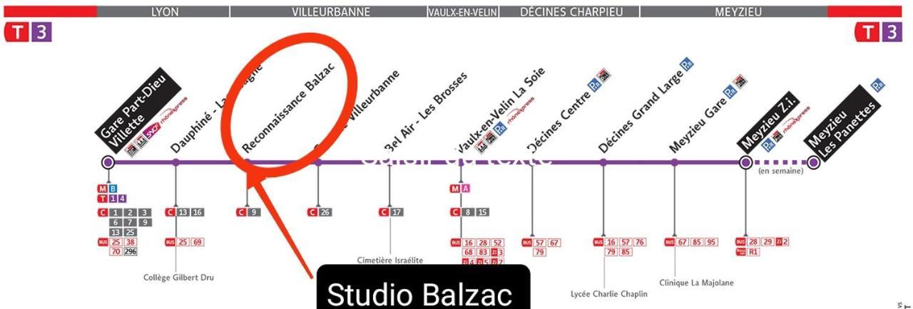 Appartamento Studio Balzac Villeurbanne Esterno foto